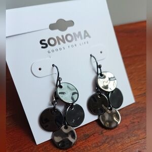 SONOMA GUNMETAL CIRCLE DANGLE EARRINGS